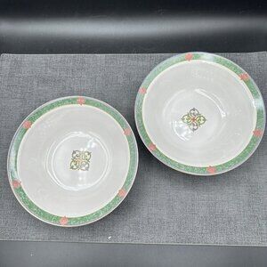 Pfaltzgraff Amalfi Mediterranean 7" Cereal Soup Bowls Set of 2 Vintage 1997-2000